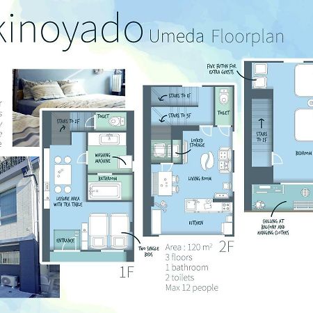 Апартаменты Yukinoyado Umeda Осака Экстерьер фото